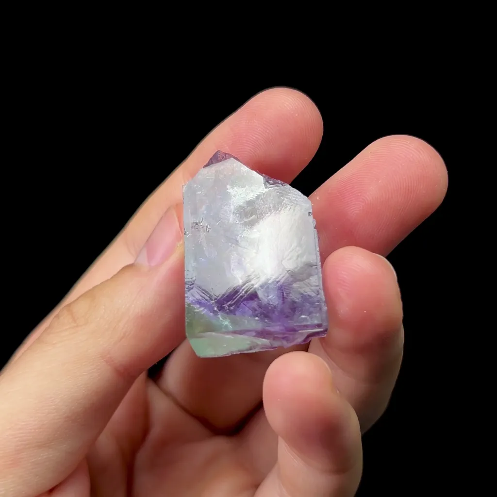 Natural Green Purple Phantom Fluorite Mineral Specimen,High Quality Specimen,INNER MONGOLIA,CHINA(20*30*15mm) - image 3