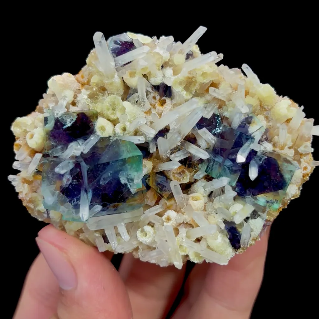 Natural Green Purple Phantom Fluorite Mineral Specimen,High Quality Specimen,YINDU,INNER MONGOLIA,CHINA(71*55*25mm) - image 5