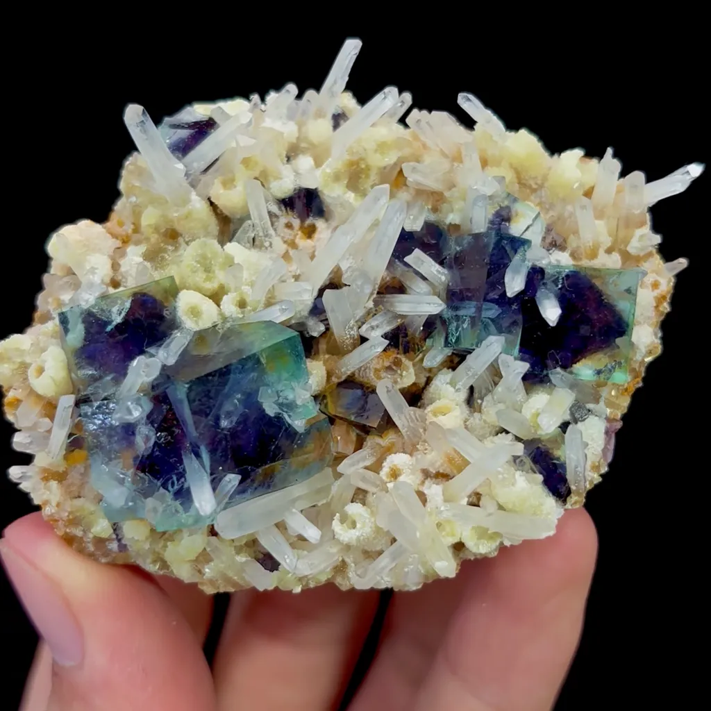 Natural Green Purple Phantom Fluorite Mineral Specimen,High Quality Specimen,YINDU,INNER MONGOLIA,CHINA(71*55*25mm) - image 3