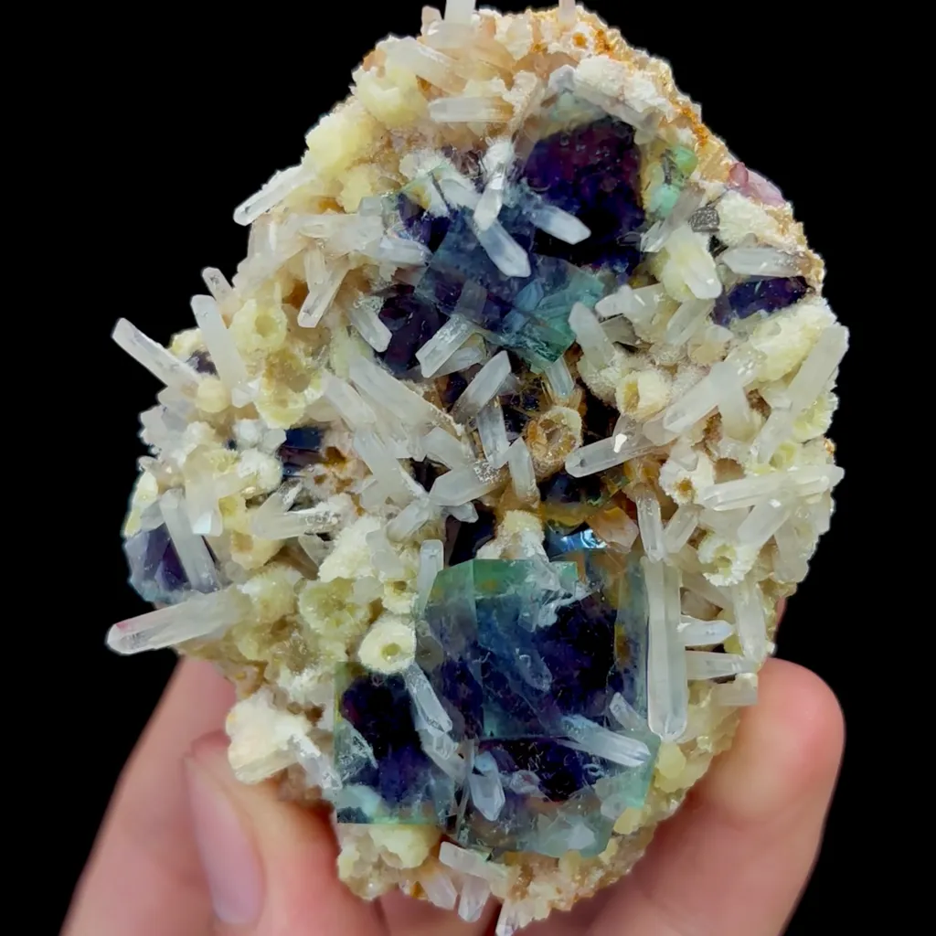 Natural Green Purple Phantom Fluorite Mineral Specimen,High Quality Specimen,YINDU,INNER MONGOLIA,CHINA(71*55*25mm) - image 4