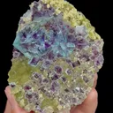 Natural Green Purple Phantom Fluorite, Mineral Specimen:Inner Mongolia,China (75*60*35MM) - image 4