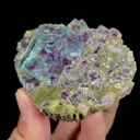 Natural Green Purple Phantom Fluorite, Mineral Specimen:Inner Mongolia,China (75*60*35MM) - image 3