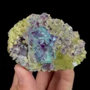 Natural Green Purple Phantom Fluorite, Mineral Specimen:Inner Mongolia,China (75*60*35MM) - image 2