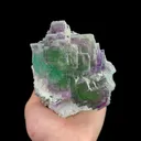 Natural Green Purple Phantom Fluorite, Mineral Specimen:Yaogangxian,Hunan (105*110*80MM) - image 6