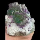 Natural Green Purple Phantom Fluorite, Mineral Specimen:Yaogangxian,Hunan (105*110*80MM) - image 2