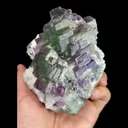 Natural Green Purple Phantom Fluorite, Mineral Specimen:Yaogangxian,Hunan (105*110*80MM) - image 3
