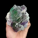 Natural Green Purple Phantom Fluorite, Mineral Specimen:Yaogangxian,Hunan (105*110*80MM) - image 4