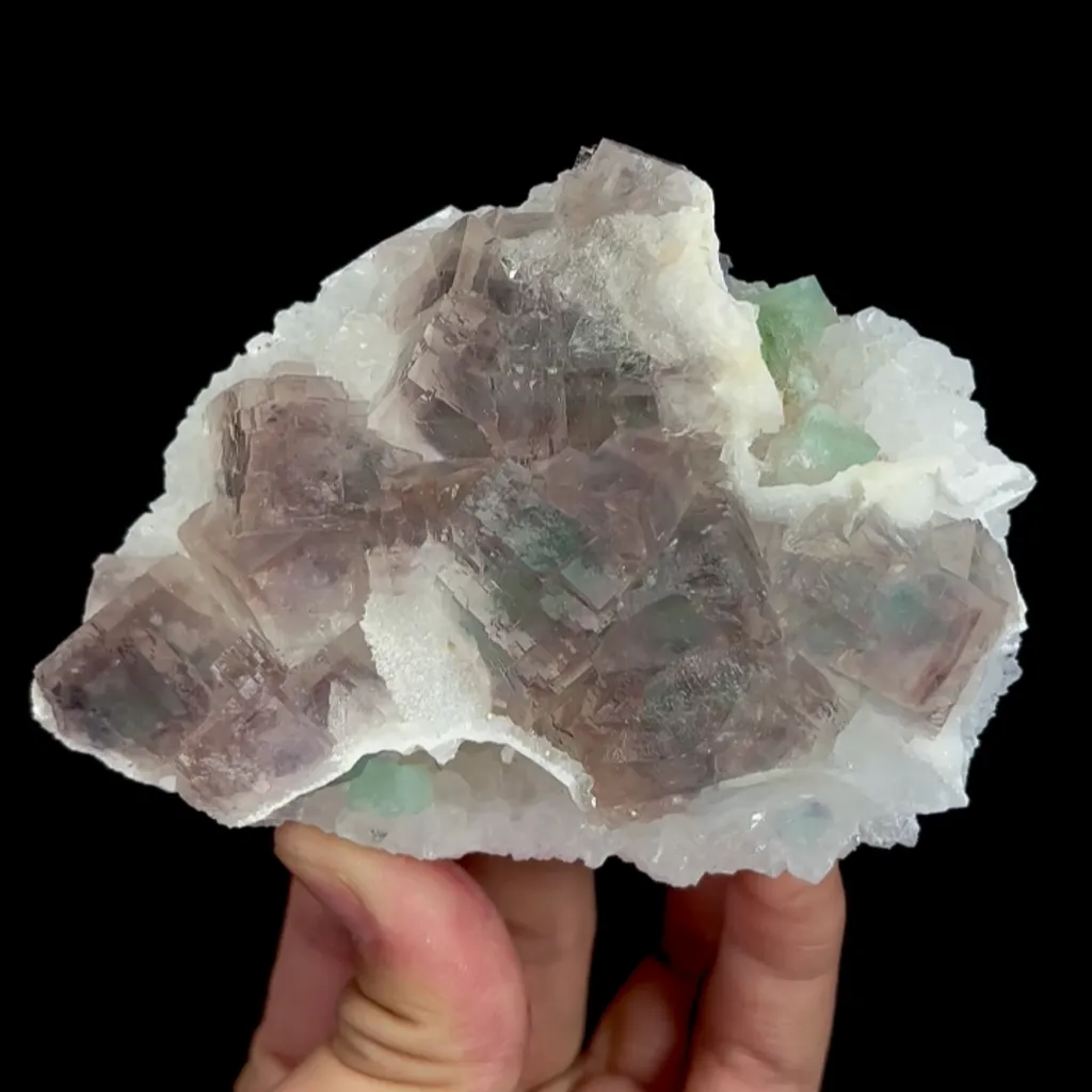 Natural Green Purple Phantom Fluorite, Mineral Specimen:Zhejiang,China (100*75*40MM) - image 5