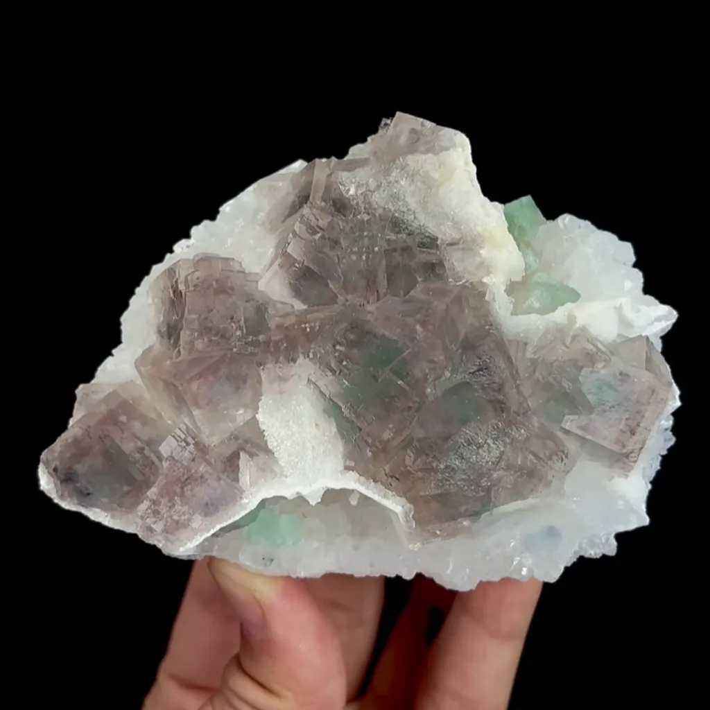 Natural Green Purple Phantom Fluorite, Mineral Specimen:Zhejiang,China (100*75*40MM) - image 4