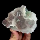Natural Green Purple Phantom Fluorite, Mineral Specimen:Zhejiang,China (100*75*40MM) - image 2