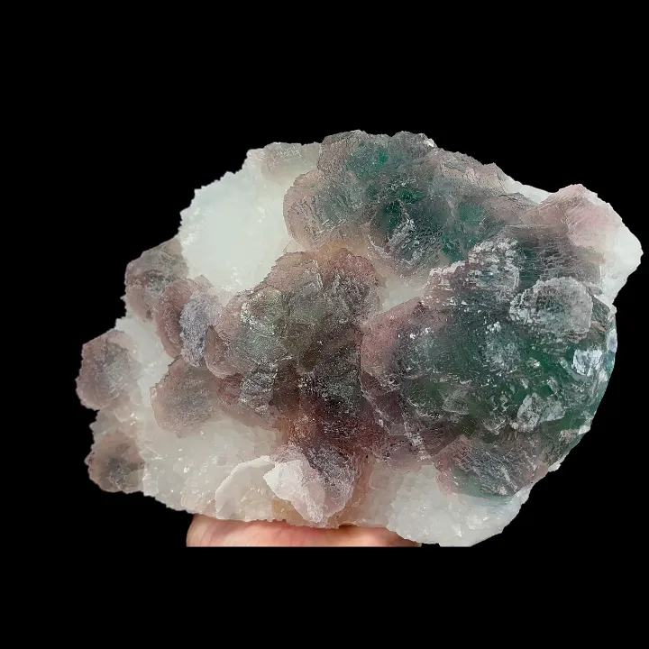 Natural Green Purple Phantom Fluorite, Mineral Specimen:Zhejiang,China (240*160*50MM) image