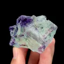 Natural Green Purple Phantom Fluorite, Mineral Specimen:Zhejiang,China (65*45*30MM) - image 3