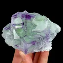 Natural Green Purple Phantom Fluorite, Mineral Specimen:Zhejiang,China (95*75*40MM) - image 1