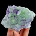 Natural Green Purple Phantom Fluorite, Mineral Specimen:Zhejiang,China (95*75*40MM) - image 2