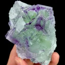 Natural Green Purple Phantom Fluorite, Mineral Specimen:Zhejiang,China (95*75*40MM) - image 3