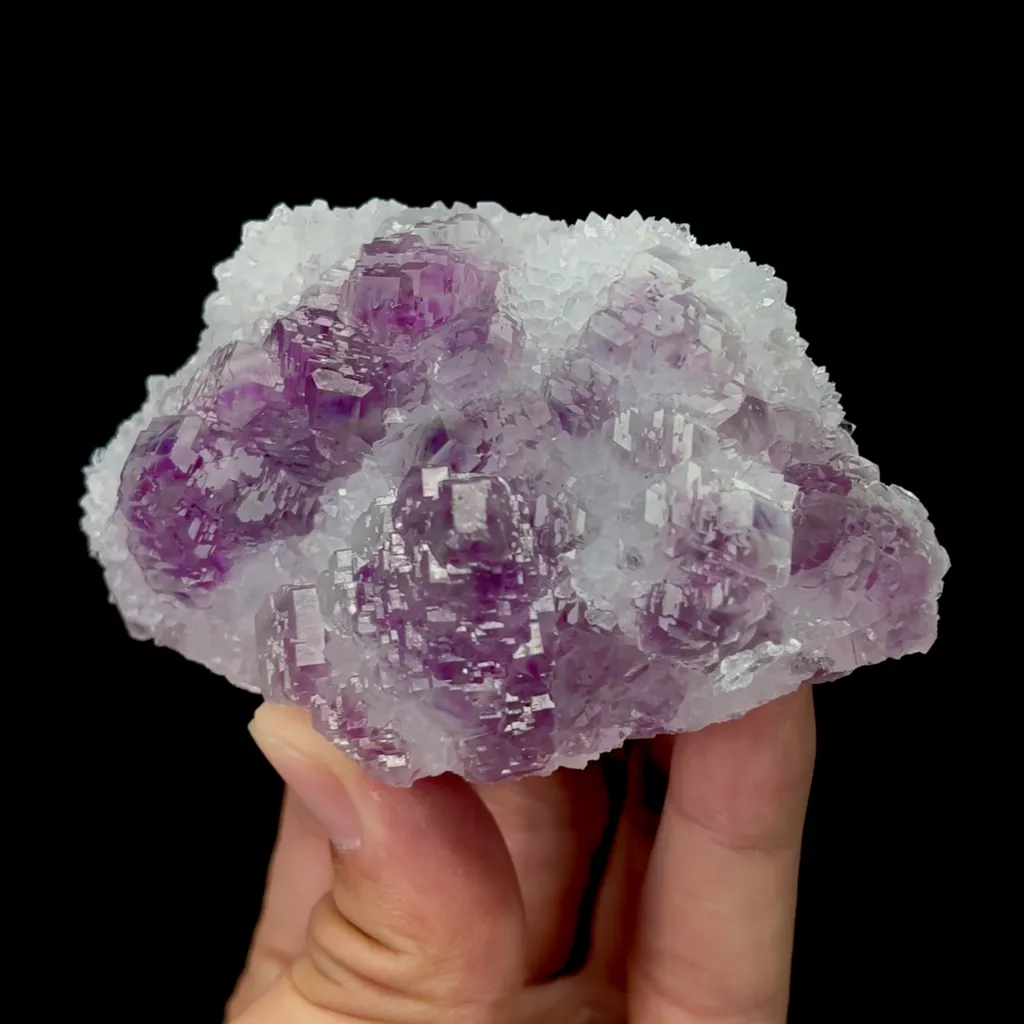 Natural Green Purple Stepped Fluorite and Quartz Mineral Specimen,High Quality Specimen,FUJIAN,CHINA(89*58*29mm) - image 4