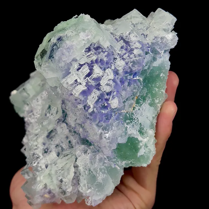 Natural Green Purple Stepped Fluorite Mineral Specimen,High Quality Specimen,ZHEJIANG,CHINA(170*127*80mm) - image 2
