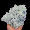 Natural Green Purple Stepped Fluorite Mineral Specimen,High Quality Specimen,ZHEJIANG,CHINA(170*127*80mm) - image 1