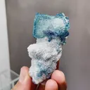 Natural Green QR Code Fluorite and Quartz coexist comes from Fujian,China 27*30*80MM - image 2