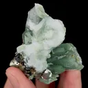 Natural Green Quartz Cluster and Flaky Calcite, Mineral Specimen: Inner Mongolia,China (50*50*30MM) - image 3