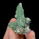 Natural Green Quartz Cluster and Flaky Calcite, Mineral Specimen: Inner Mongolia,China (50*50*30MM) - image 2
