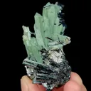 Natural Green Quartz Cluster and Hedenbergite, Mineral Specimen: Inner Mongolia,China (40*30*60MM) - image 4