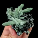 Natural Green Quartz Cluster and Hedenbergite, Mineral Specimen: Inner Mongolia,China (80*55*65MM) - image 4