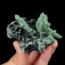 Natural Green Quartz Cluster and Hedenbergite, Mineral Specimen: Inner Mongolia,China (80*55*65MM) - image 3