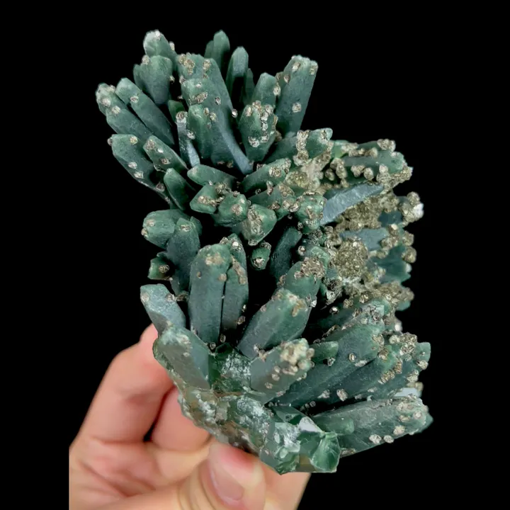 Natural Green Quartz Cluster and Pyrite, Mineral Specimen: Inner Mongolia,China (85*98*115MM) - image 3