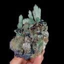 Natural Green Quartz Cluster, Hedenbergite and Magnetite, Mineral Specimen: Inner Mongolia,China (90*75*95MM) - image 2