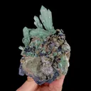 Natural Green Quartz Cluster, Hedenbergite and Magnetite, Mineral Specimen: Inner Mongolia,China (90*75*95MM) - image 7