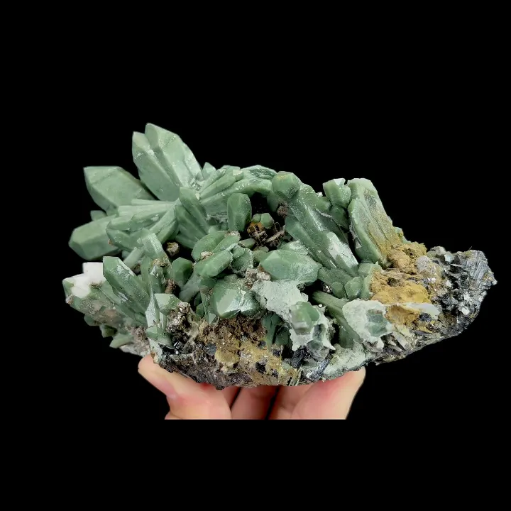 Natural Green Quartz Cluster, Mineral Specimen: Inner Mongolia,China (140*70*85MM) image