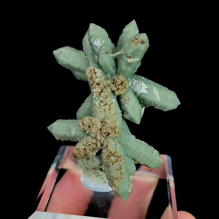 Natural Green Quartz Cluster, Mineral Specimen: Inner Mongolia,China (45*40*50MM) image