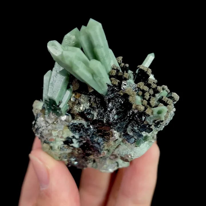 Natural Green Quartz Cluster, Mineral Specimen: Inner Mongolia,China (45*65*45MM) - image 3