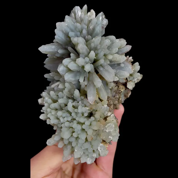 Natural Green Quartz Cluster, Mineral Specimen: Inner Mongolia,China (75*105*85MM) image