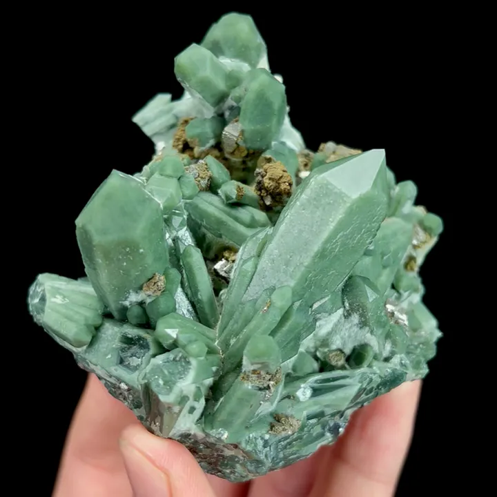 Natural Green Quartz Cluster, Mineral Specimen:Inner Mongolia,China (85*80*50MM) image