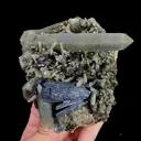 Natural Green Quartz Cluster with Goethite and Hedenbergite, Mineral Specimen: Huanggangliang,Inner Mongolia (130*100*85MM) - image 1