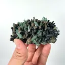 Natural Green Quartz Clusters and Hedenbergite, Mineral Specimen: Inner Mongolia,China (95*70*45MM) - image 4