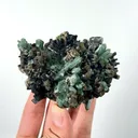 Natural Green Quartz Clusters and Hedenbergite, Mineral Specimen: Inner Mongolia,China (95*70*45MM) - image 2