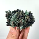 Natural Green Quartz Clusters and Hedenbergite, Mineral Specimen: Inner Mongolia,China (95*70*45MM) - image 1