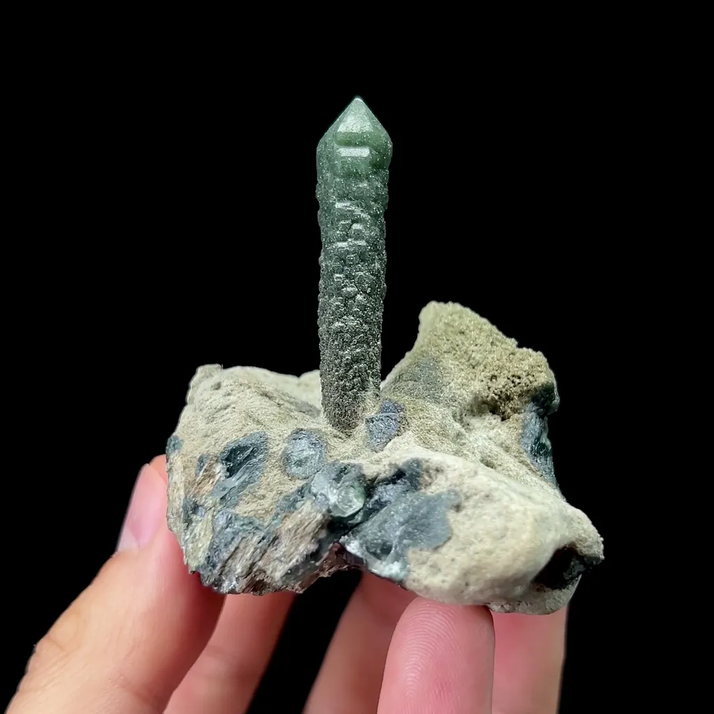Natural Green Quartz Tower Point Mineral Specimen,High Quality Specimen,YINDU,INNER MONGOLIA,CHINA(55*50*60mm) - image 3