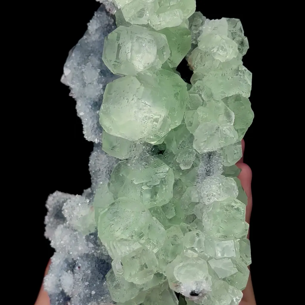 Natural Green Spherical Fluorite and Crystal Mineral Specimen,High Quality Specimen,FUJIAN,CHINA(172*108*75mm) image