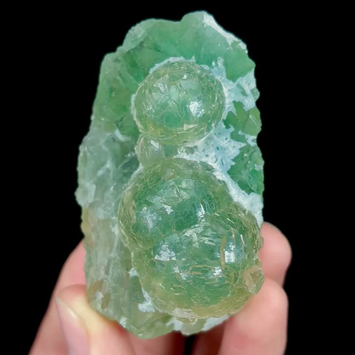 Natural Green Spherical Fluorite, Mineral Specimen:Henan,China (65*40*25MM) image