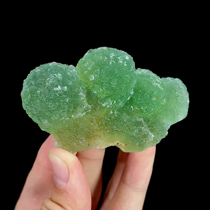 Natural Green Spherical Fluorite, Mineral Specimen:Henan,China (80*45*25MM) image