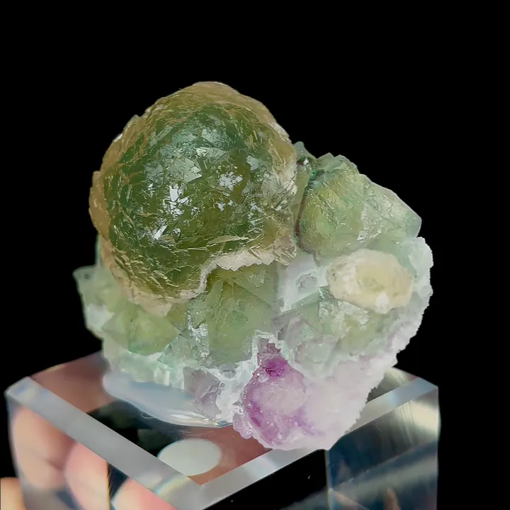 Natural Green Spherical Fluorite, Mineral Specimen:Zhejiang,China (65*65*40MM) - image 3