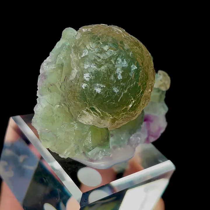 Natural Green Spherical Fluorite, Mineral Specimen:Zhejiang,China (65*65*40MM) image