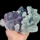 Natural Green Stepped and Purple Octahedral Fluorite Mineral Specimen,High Quality Specimen,ZHEJIANG,CHINA(200*157*48mm) - image 2
