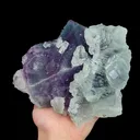 Natural Green Stepped and Purple Octahedral Fluorite Mineral Specimen,High Quality Specimen,ZHEJIANG,CHINA(200*157*48mm) - image 1