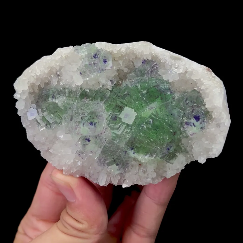 Natural Green Stepped Fluorite and Crystal Mineral Specimen,High Quality Specimen,FUJIAN,CHINA(92*63*30mm) - image 4