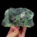 Natural Green Stepped Fluorite and Pyrite Mineral Specimen,High Quality Specimen,JIANGXI,CHINA(135*80*50mm) - image 1